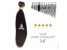 Tissage brésilien Lisse - Cheveux Naturels Vierges et Remy - 14", 100 grammes