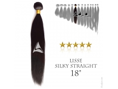 Tissage brésilien Lisse - Cheveux Naturels Vierges et Remy - 18", 100 grammes