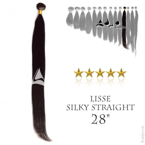 Tissage brésilien Lisse - Cheveux brésiliens naturels vierges et remy - 28", 100 grammes